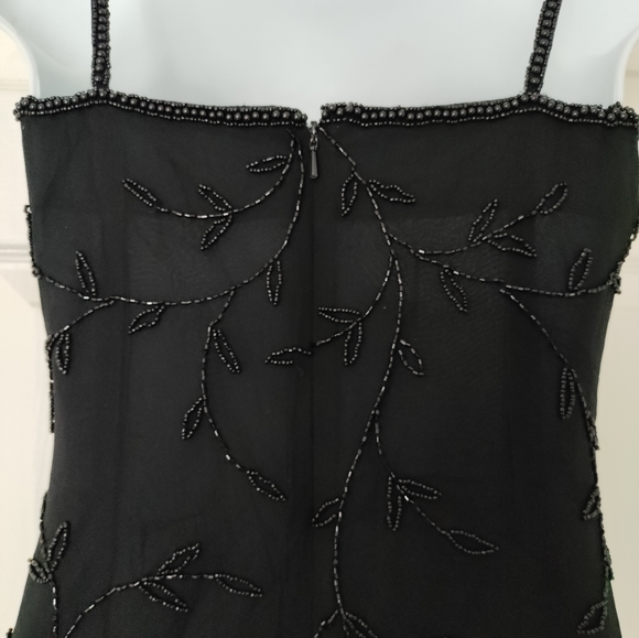 Formal, beaded, classy black dress - Picture 5 of 6
